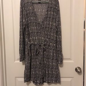 Black & White Low Cut Romper XL NWOT